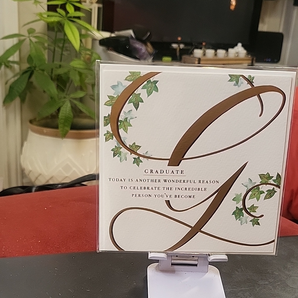 Elegant Brown and Green Decorative Card
